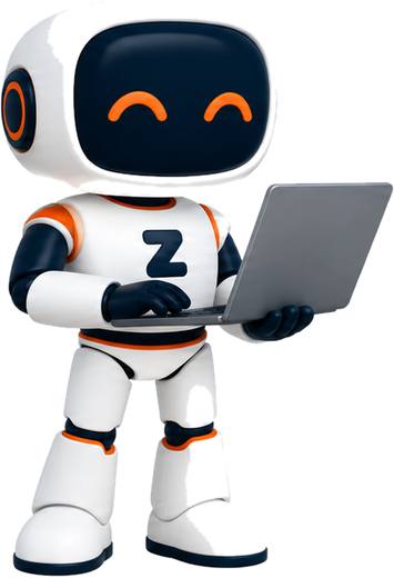 Operador do Zavim trabalhando no notebook